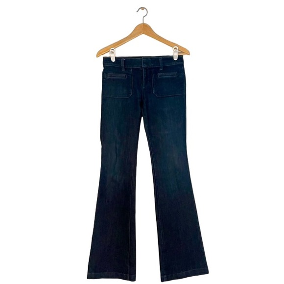 LOFT Jeans Loft Modern Flare Jeans Mid Rise Dark Wash Size Poshmark